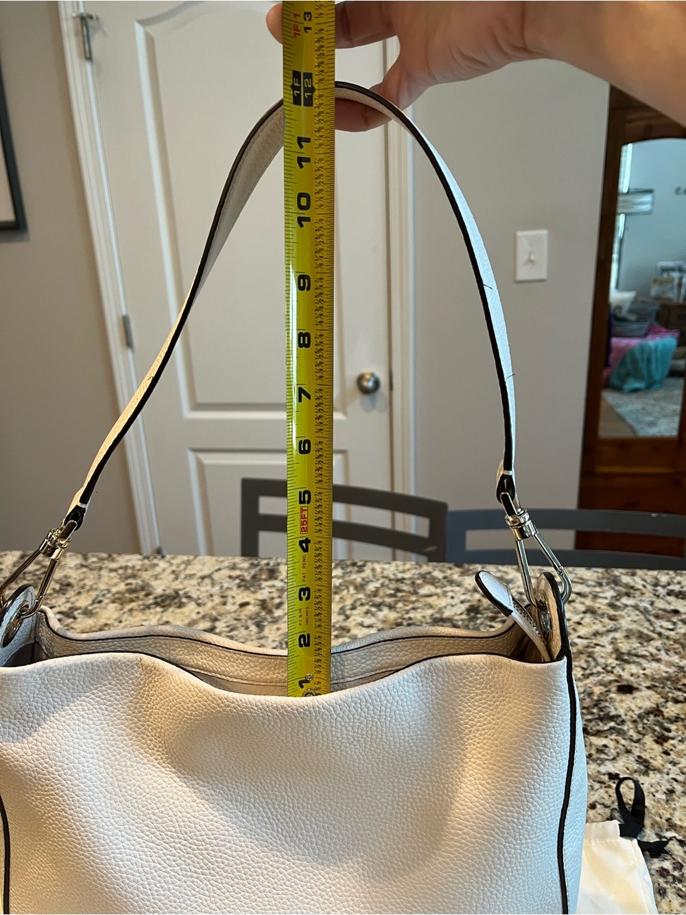 kate spade Cream Pebbled Leather Shoulder Bag - Picture 8 of 11